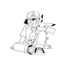 Painting by Ash and Pikachu