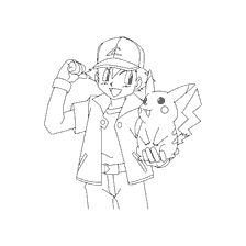 Ash and his loyal Pikachu