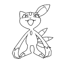 kolorowanka: Pokemon Zmniejszona w stylu kolorowanki