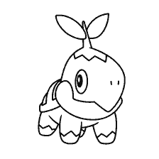 kolorowanka: Pokemon Turtwig w kolorowanie