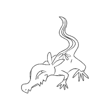 kolorowanka: Kolorowanki Pokémon Salandit w kolorze czarnym i białym