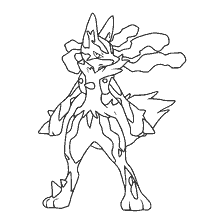 kolorowanka: Kolorowanie przez Pokemon Mega Lucario