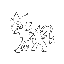 kolorowanka: Contour Kolorowanka Pokemon Luxray