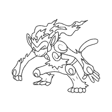 kolorowanka: Pokemon Infernape do kolorowania
