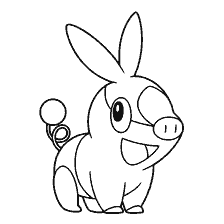 kolorowanka: Pokémon Tepig w kolorowanie