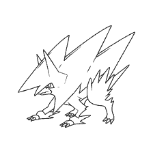 kolorowanka: Pokemon rysunek Mega Manectrick do kolorowania