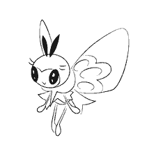kolorowanka: Pokemon Ribombi rysunek dla kolorowanki