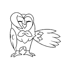 kolorowanka: Pokemon Dartrix do kolorowania