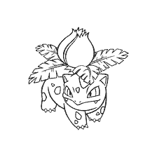 kolorowanka: Pokémon Ivisaurus do barwienia
