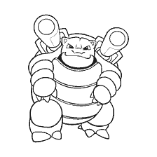 kolorowanka: Pokemon Blastoise kolorowanie