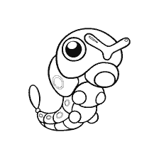 kolorowanka: Pokemon Caterpi rysunek dla kolorowanki