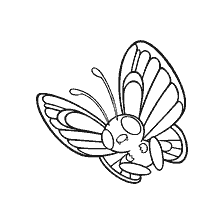 kolorowanka: Kolorowanki Pokemon Butterfrey dla dzieci