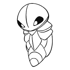 kolorowanka: Pokemon Kakuna rysunek dla kolorowanki