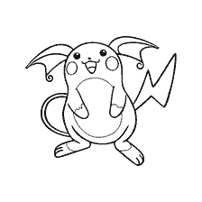 kolorowanka: Drukowanie Pokemon Raichu kolorowanki książki