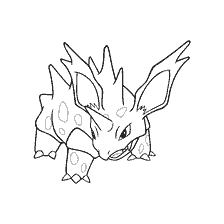 kolorowanka: Rysunek Pokemon Nidorino do kolorowania
