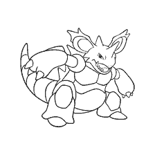 kolorowanka: Kolorowanki Pokemon Nidoking dla dzieci
