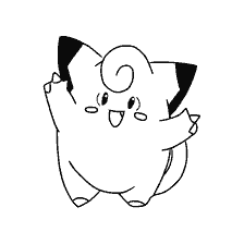 kolorowanka: Kolorowanie Pokemon przez Clefairy