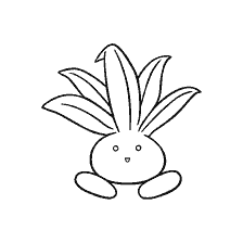 kolorowanka: Kolorowanie Pokemon Oddish