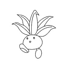 kolorowanka: Kolorowanie Pokemon Oddish