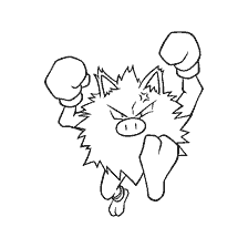 kolorowanka: Pokemon Monkey w kolorowanie