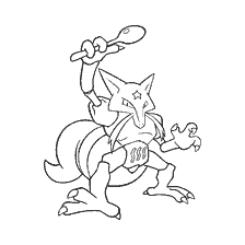 kolorowanka: Zdjęcie z Cadabras z Pokemon do kolorowania
