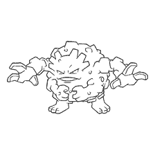 kolorowanka: Kolorowanie Graveler Pokemon