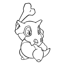 kolorowanka: Pokemon Kubon z kością