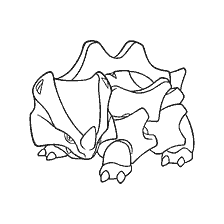 kolorowanka: Rysunek Pokemon Rayhorn do kolorowania