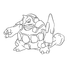 kolorowanka: Rysunek Pokemon Raiperior do kolorowania
