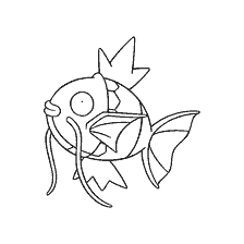kolorowanka: Rysunek Pokemon Magicarp do kolorowania