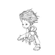 Minipute do desenho animado Arthur e miniputs na coloração
