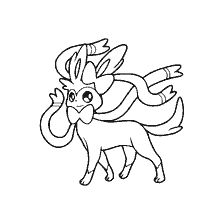 kolorowanka: Pokemon Sylveon rysunek do kolorowania