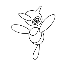 kolorowanka: Pokemon Preigon- Z kolorowanki w stylu czarno-białym
