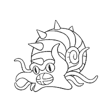 kolorowanka: Pokemon Omastar kolorowanie