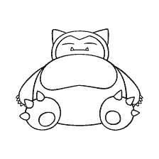 kolorowanka: Kolorowanie Pokemon Snorlax