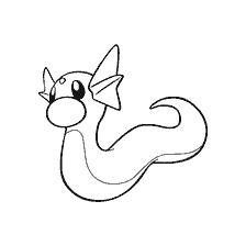 kolorowanka: Pokemon Dratini do kolorowania