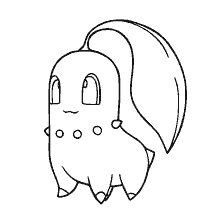 kolorowanka: Pokemon Chicorita w kolorowanie