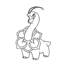 kolorowanka: Pokemon Meganium do kolorowania