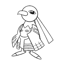 kolorowanka: Rysunek przez Pokemon Xatu do kolorowania