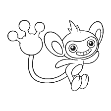 kolorowanka: Kolorowanki Pokemon Ipe w postaci wesołej małpki