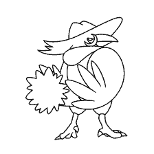 kolorowanka: Kolorowanki Pokemon Honchcrowe