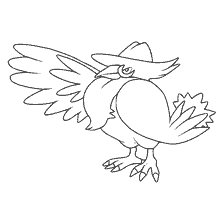 kolorowanka: Kolorowanki Pokemon Honchcrowe