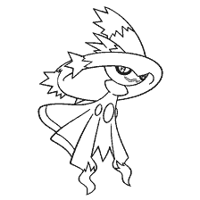 kolorowanka: Mismagius z Pokémon do kolorowania