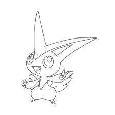coloring page: Coloring Viktini - Legendary Pokémon