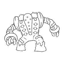 coloring page: Coloring of the Legendary Pokémon Regigigas