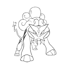 coloring page: Pokemon Raikow's Coloring