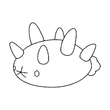 coloring page: Pokémon Pyukumuku Coloring
