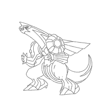 coloring page: Rakuska Palkia of Pokemon