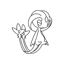 coloring page: Coloring Pokemon Yuxi from Legendary Pokemon