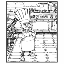 página para colorir: Skinner de Ratatoo na cozinha